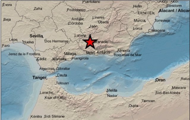 Localización del seísmo de magnitud 3,5 y epicentro en Santa Fe de este martes