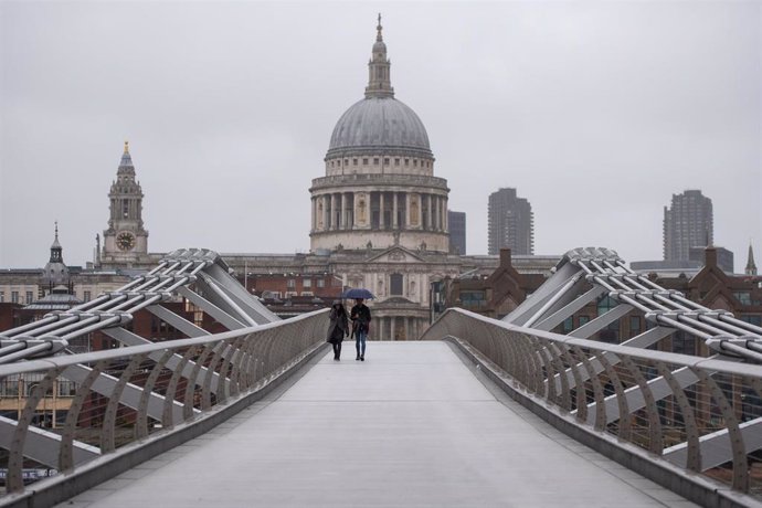 Londres, la capital de Reino Unido, durante el confinamiento impuesto por la pandemia de COVID-19. 