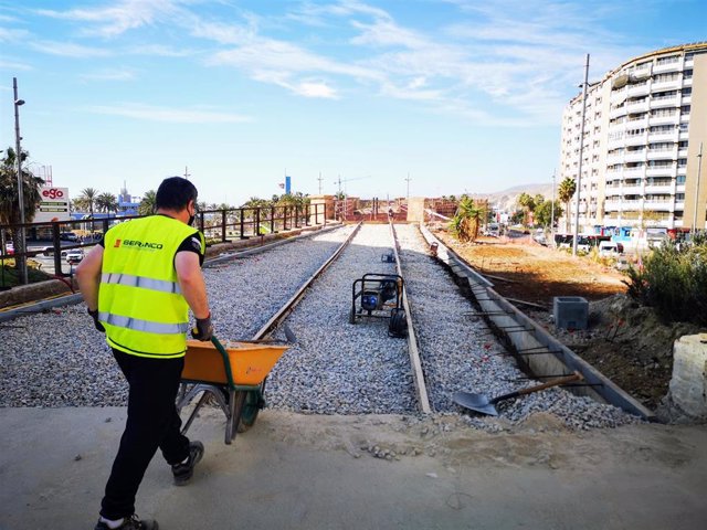 Obras del Puerto de Almería en la plataforma del Cable Inglés