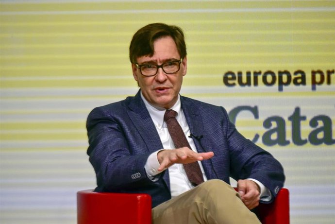 El candidato del PSC a la Presidencia de la Generalitat, Salvador Illa