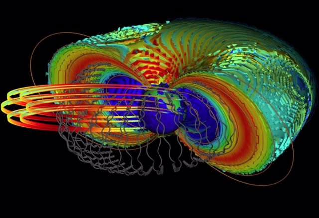 Circulación de electrones a velocidades próximas a la luz en la magnetosfera