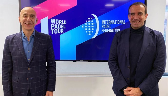 El Director General de WPT, Mario Hernando, y el presidente de la Federación Internacional de Pádel, Luigi Carraro.
