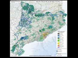 Mapa de la calidad del cielo nocturno.