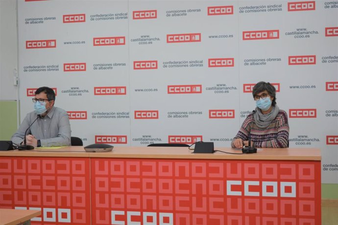 Rueda de prensa de la Federación de Enseñanza de CCOO.