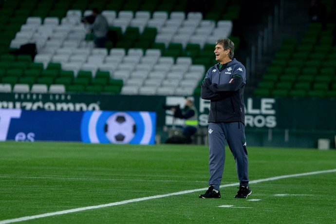 Manuel Pellegrini, coach of Real Betis, during 1/8 round of Copa del Rey, football match played between Real Betis Balompie and Real Sociedad at Benito Villamarin Stadium on January 26, 2021 in Sevilla, Spain.