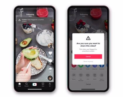 Tiktok Introduce Advertencias Sobre Contenido No Verificado Para Evitar Que Se Comparta