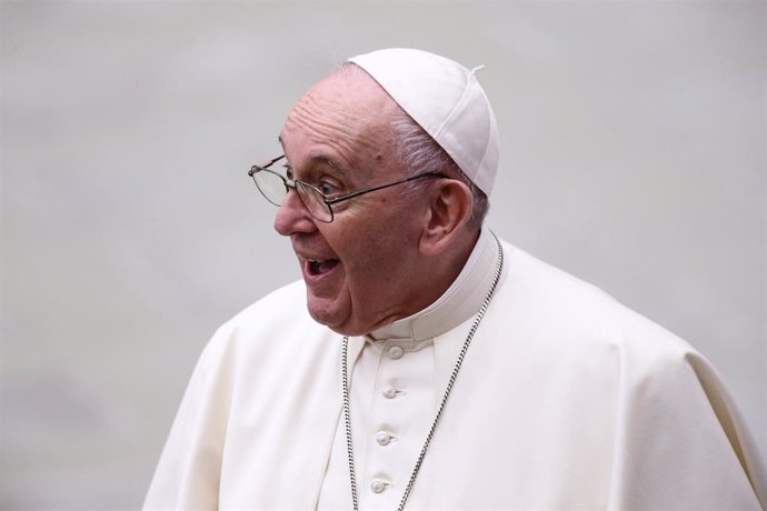 El Papa el pasado 21 de diciembre en una audiencia con trabajadores del Vaticano