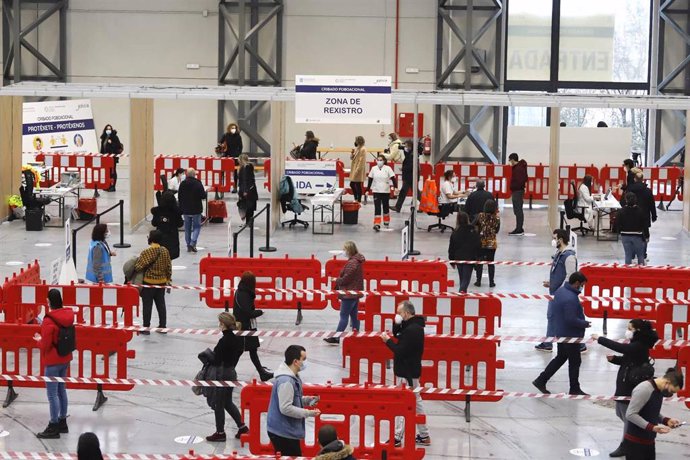 Dispositivo de cribado masivo en el Instituto Ferial de Vigo, en Vigo.