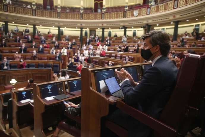 Imagen de archivo del hemiciclo del Congreso desde la bancada del PP