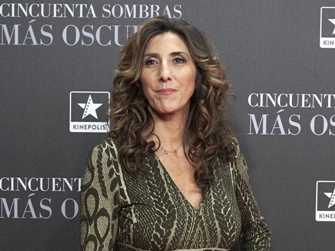 Paz Padilla attends 'Fifty Shades Darker' (Cincuenta Sombras Mas Oscuras) premiere at the Kinepolis cinema on February 8, 2017 in Madrid, Spain.