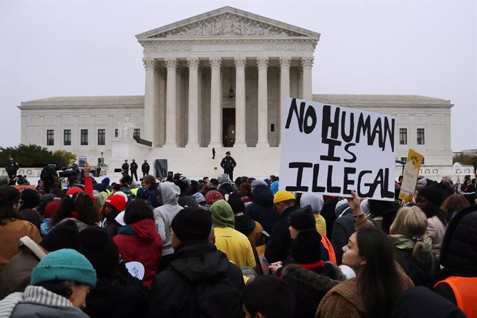 Manifestación contra las políticas migratorias del expresidente de Estados Unidos, Donald Trump.