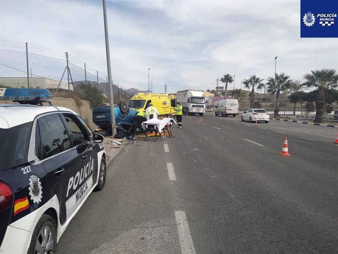 Accidente en la carretera de Alicante (Murcia)