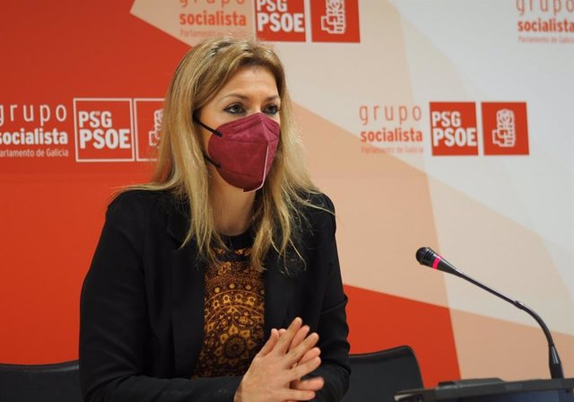 La diputada del PSdeG Marina Ortega en rueda de prensa