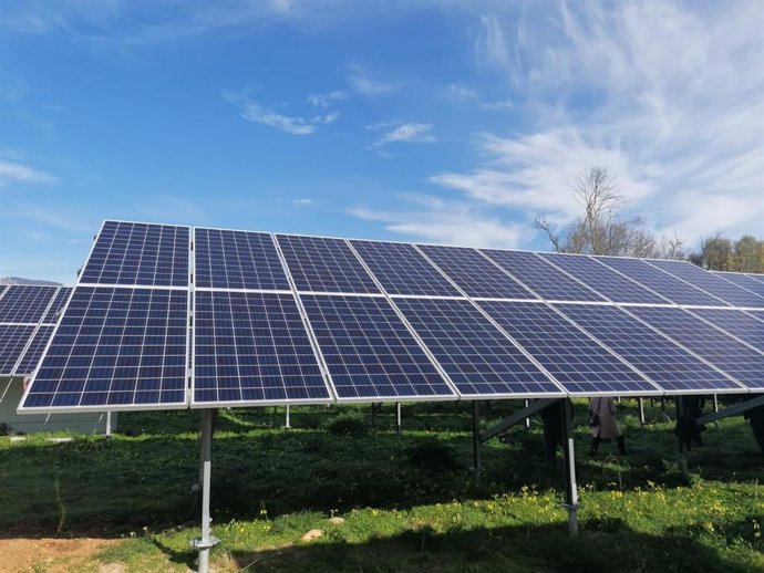 La nueva instalación fotovoltaica de la EDAR de Alaró.