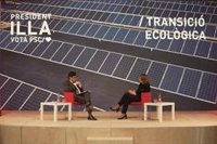Salvador Illa (PSC) propone un plan energético para una transición ecológica justa en Catalunya
