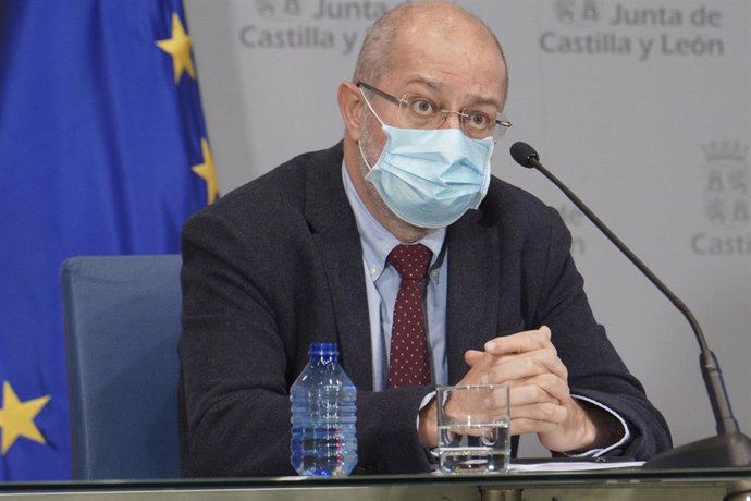 El vicepresidente de la Junta de Castilla y León, Francisco Igea, en la rueda de prensa posterior al Consejo de Gobierno.