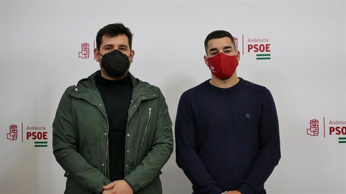 Moyano y Reifs en la sede del PSOE de Córdoba.