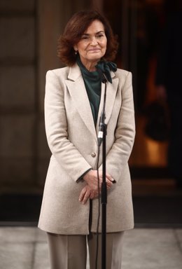 La vicepresidenta primera del Gobierno, Carmen Calvo