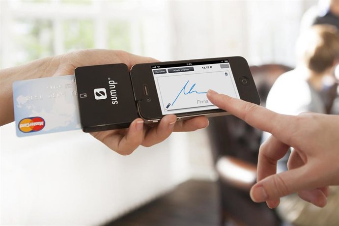 Dispositivo de la firma de pago con tarjeta SumUp