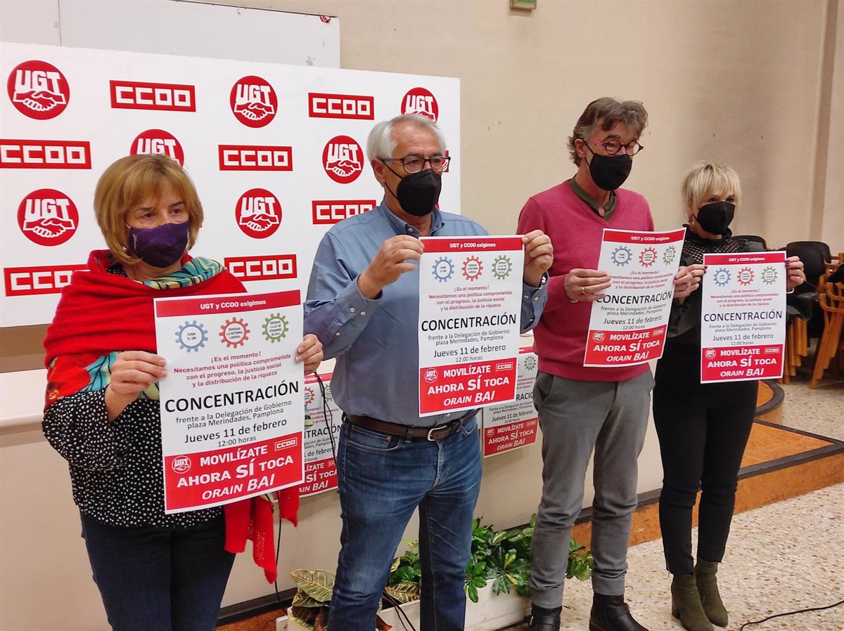 Ugt Y Ccoo Se Concentrar N En Pamplona Para Pedir La Subida Del Smi Y La Derogaci N De Las