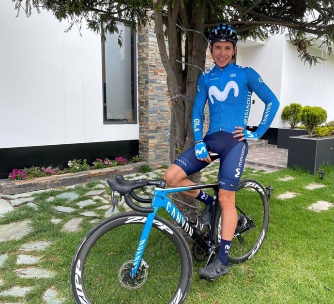 El ciclista colombiano Miguel Ángel López, en su primera temporada en el Movistar Team