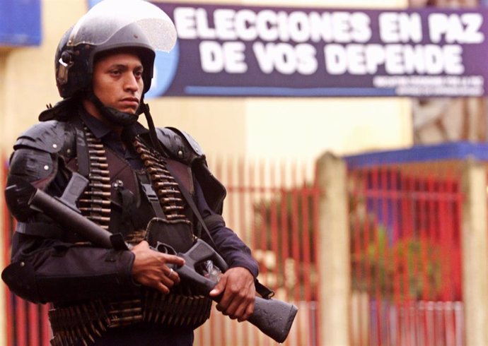 Policía nicaragüense en Managua (Imagen de archivo)