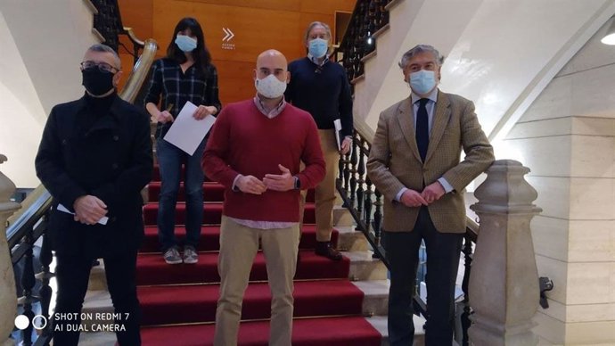 Portavoces de la oposición en el Ayuntamiento de Gijón