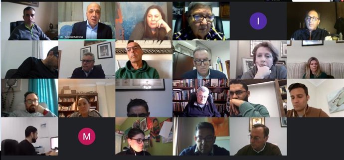 Reunión telemática de la Comisión Ejecutiva Provincial del PSOE de Córdoba, en una imagen de archivo.