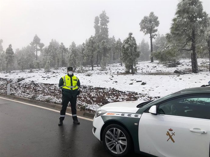 Cumbre de Gran Canaria con nieve