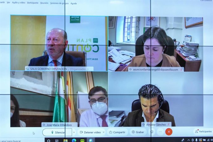 Encuentro telemático entre la Diputación de Sevilla y el Ayuntamiento de Utrera