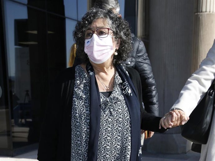 Lola Medina, madre de Nacho Palau, a su salida de los Juzgados de Pozuelo de Alarcón