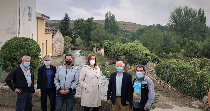 Visita de la presidenta de la Diputación, Ángeles Armisén, a Espinosa de Cerrato.