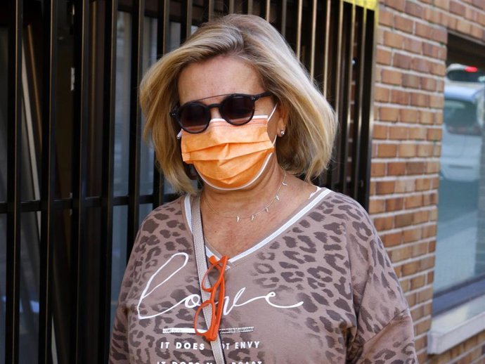 Carmen Borrego, tras su paso por la peluquería