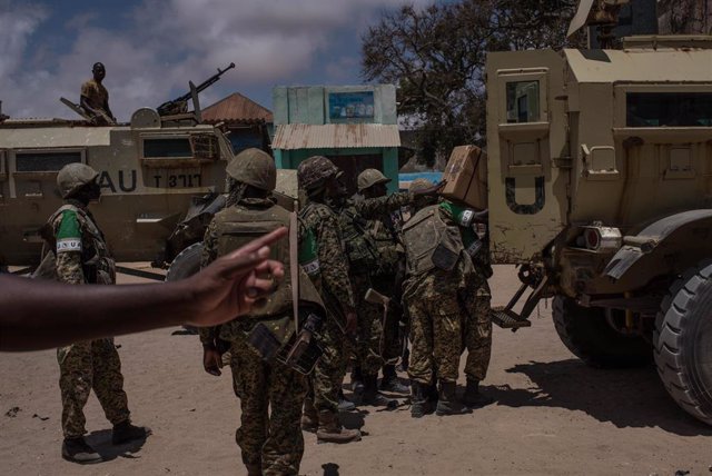 Militares ugandeses de la Misión de la Unión Africana en Somalia (AMISOM)