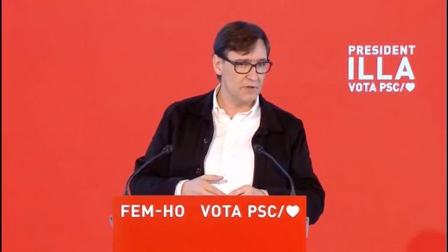 El candidato del PSC a las elecciones catalanas, Salvador Illa.
