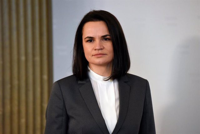 La líder opositora bielorrusa Svetlana Tijanovskaya