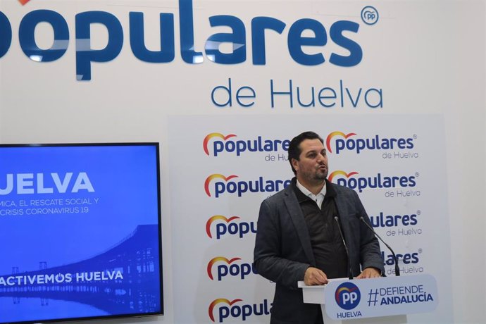 El portavoz del grupo popular en el Ayuntamiento de Huelva, Jaime Pérez.