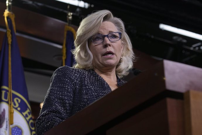 February 6, 2019 - Washington, DC, United States: Representative Liz Cheney, Republican of Wyoming, speaks with reporters after a press conference on Capitol Hill. (Alex Edelman / CNP / Contacto)