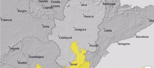 Aviso amarillo por viento en las comarcas turolenses de Gúdar y Maestrazgo.