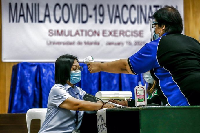 Ejercicio de simulacro de vacunación contra la COVID-19.
