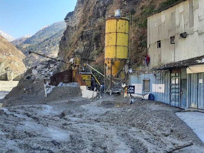 Inmediaciones de una planta eléctrica de Chamoli, en India.