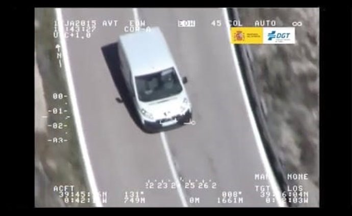 La DGT monitoriza una furgoneta