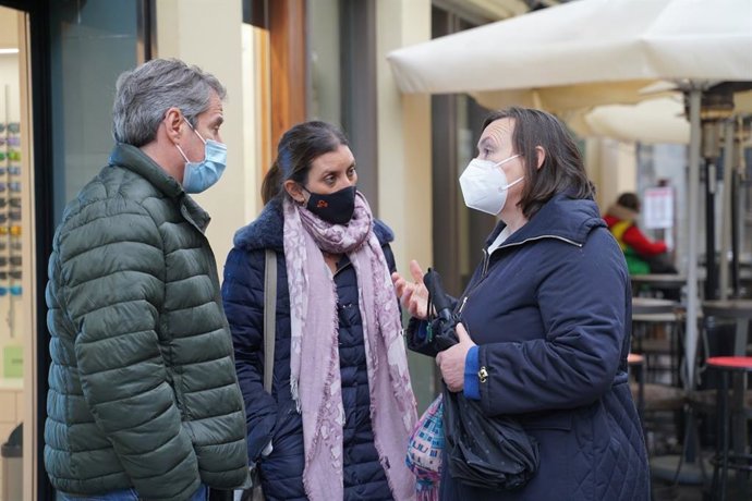 El líder de Cs Aragón, Daniel Pérez Calvo, se ha desplazado a Jaca.