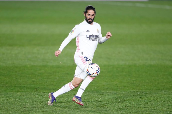 Francisco "Isco" Alarcon of Real Madrid in action during the spanish league, La Liga Santander, football match played between Real Madrid and Granada CF at Ciudad Deportiva Real Madrid on december 23, 2020, in Valdebebas, Madrid, Spain