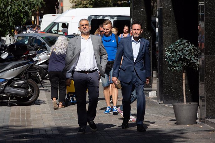 El candidat de Cs a la presidncia de la Generalitat, Carlos Carrizosa, i el portaveu adjunt del partit al Congrés, Edmundo Bal.