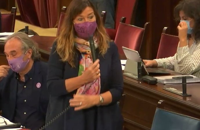 La consellera de Salud y Consumo, Patricia Gómez, en el pleno.