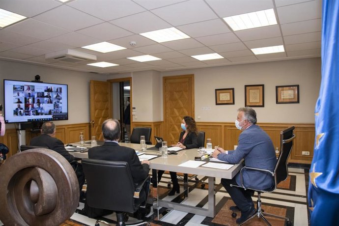 El presidente de Canarias, Ángel Víctor Torres, se reúne vía telemática con la Plataforma Más Deporte Canarias