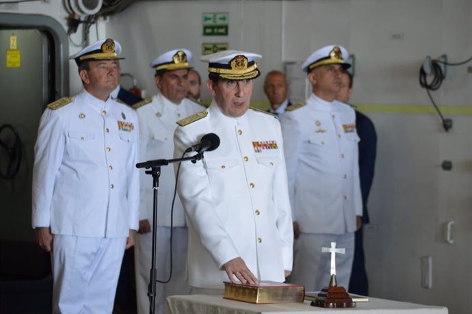 El almirante Antonio Martorell en su toma de posesión como Almirante de la Flota