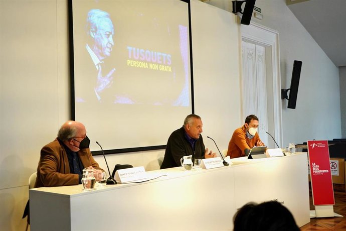 Rueda de prensa de presentación de la plataforma 'Transparncia Blaugrana', en Barcelona