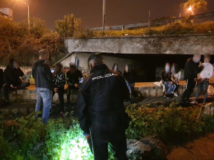 Imagen de la actuación el pasado viernes en el barrio palmesano de Can Capes.